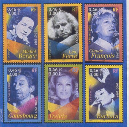 timbres en hommage à 6 idoles disparues