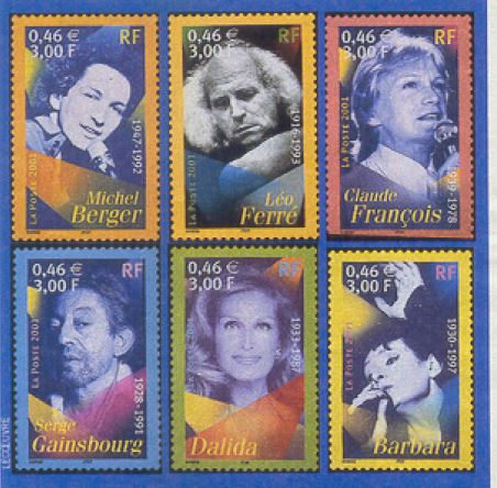 timbres en hommage à 6 idoles disparues
