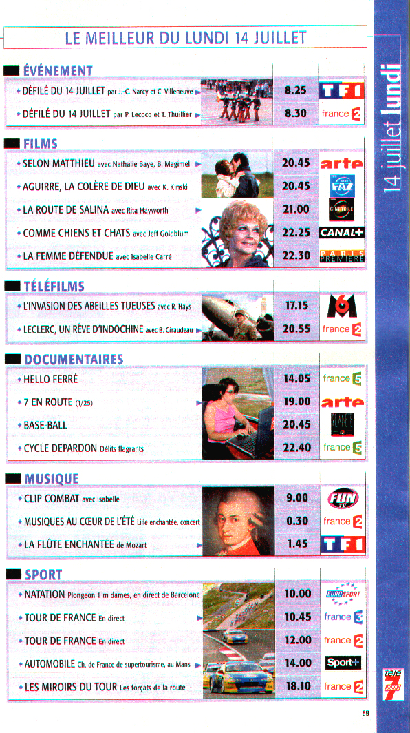 Télé 7 Jours N°2250 du 12/07 au 18/07/2003