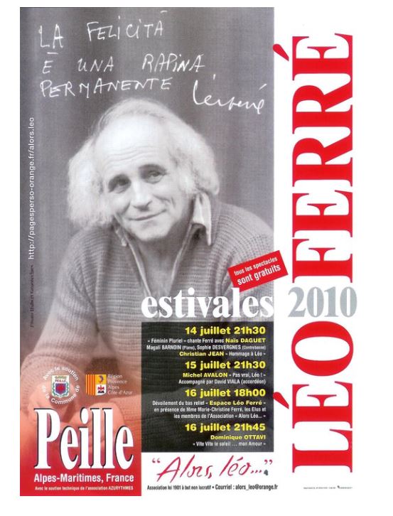Léo Ferré -du 14 au 16/07/2010 Peille