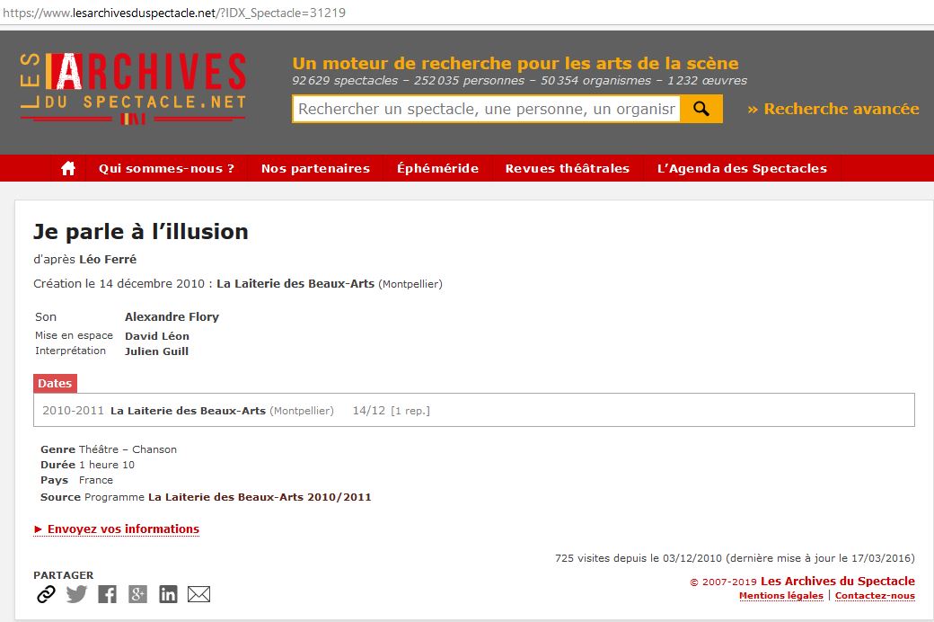 14/12/2010 Je parle à lillusion