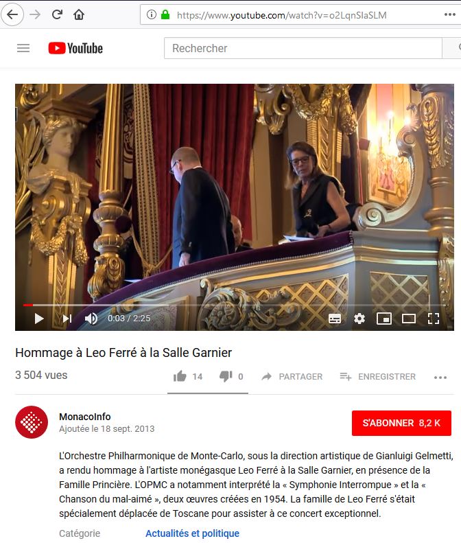  Hommage à Léo Ferré à la Salle Garnier