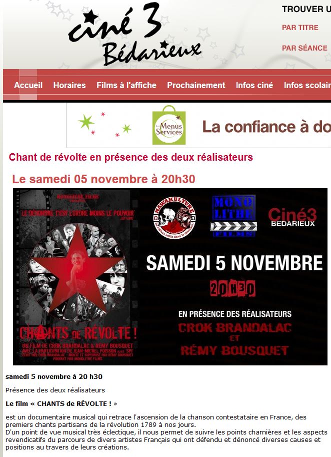 05/011/2016 Chants de révolte