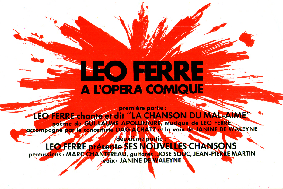 Léo Ferré - L'Opéra Comique