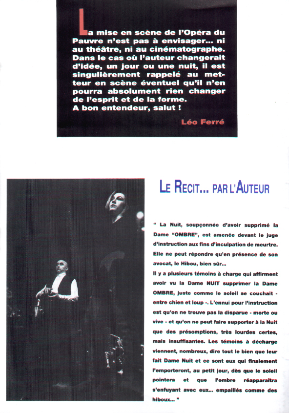 Léo Ferré - TLP-Déjazet (Paris)-L'Opéra du pauvre