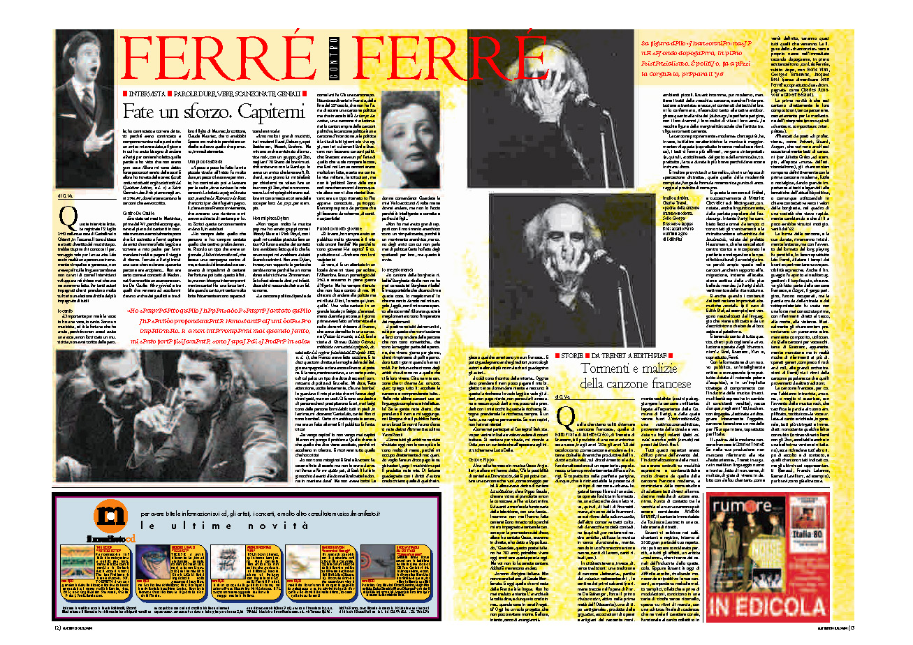 Léo Ferré - Ferré contro Ferré par Giovanni Vacca 1990