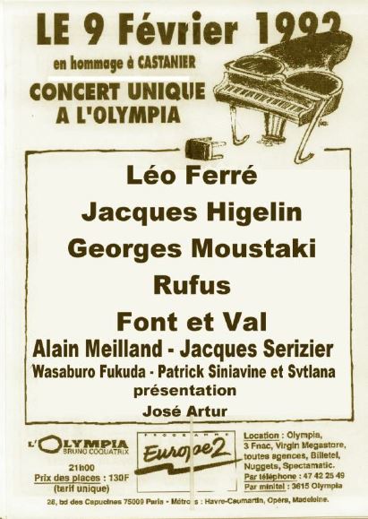 Léo Ferré Hommage à Paul Castanier